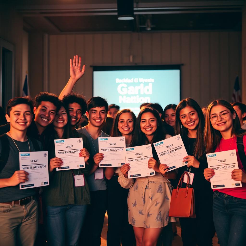 Foto di gruppo alla premiazione dell'Hackathon 2026