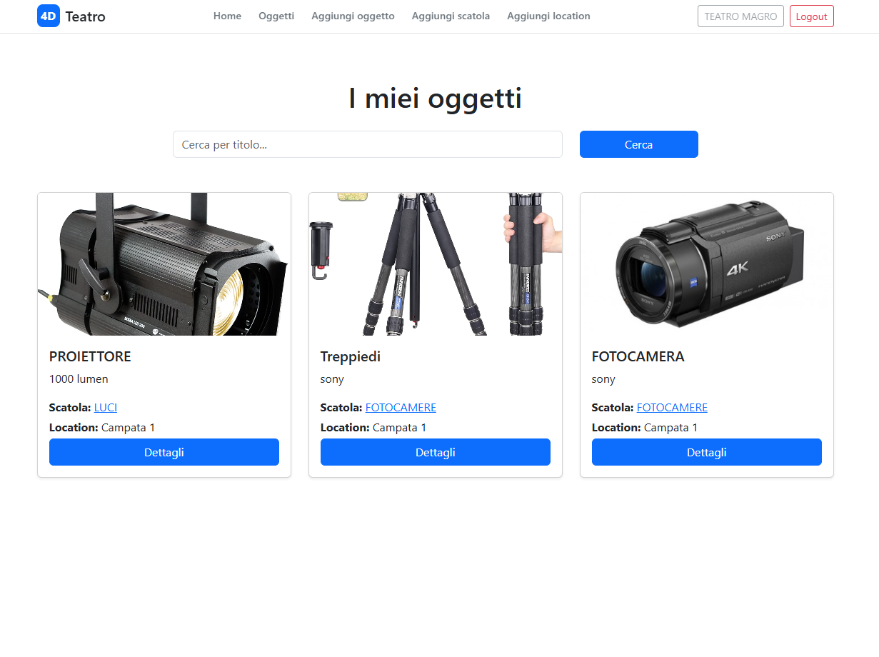 Anteprima del gestionale magazzino